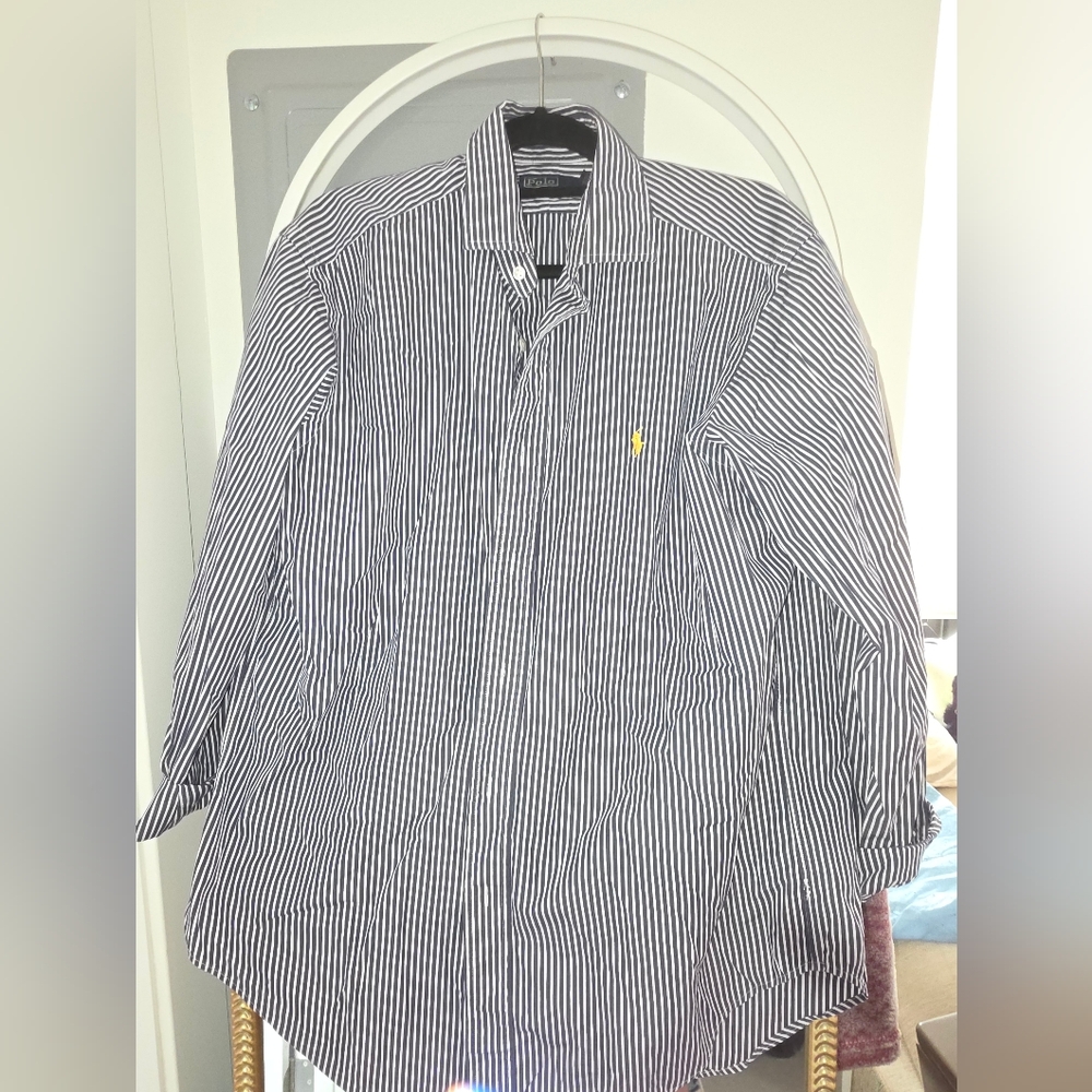 Ralph Lauren Striped Shirt in Blue and White